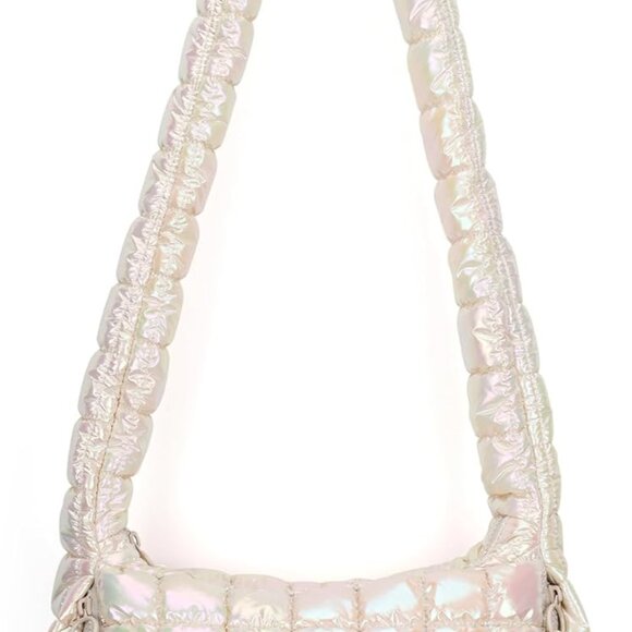 Nylon Tote Bag Women Quilted Lightweight Crossbody Spacious Organizer - Picture 1 of 6